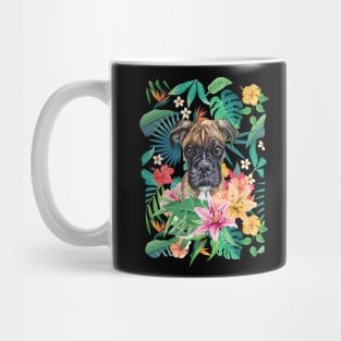 Tropical Brindle Boxer Dog 2 Mug